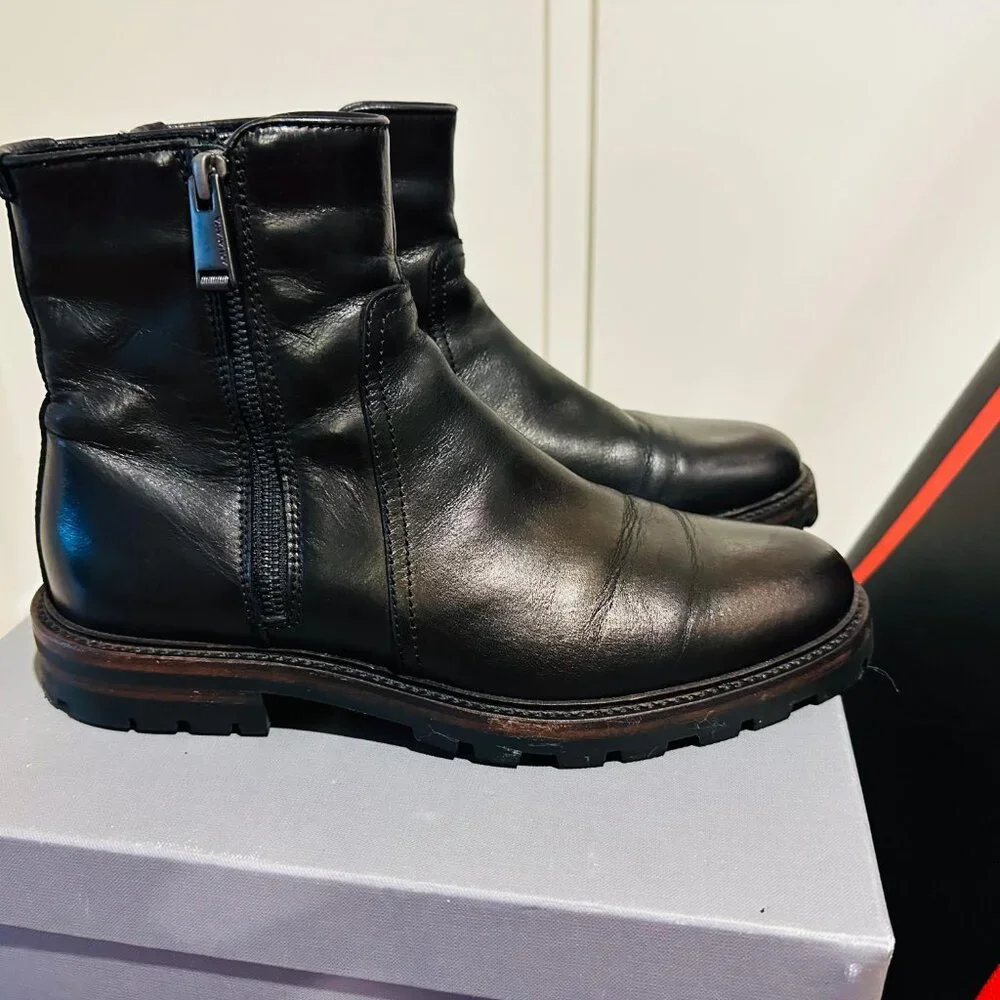 AQUATALIA Black Leather Boots - Picture 2 of 7